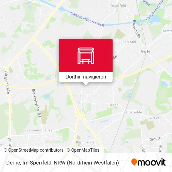 Derne, Im Sperrfeld Karte