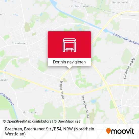 Brechten, Brechtener Str./B54 Karte