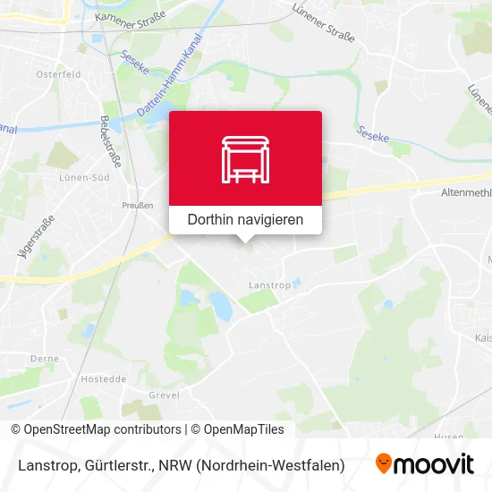 Lanstrop, Gürtlerstr. Karte