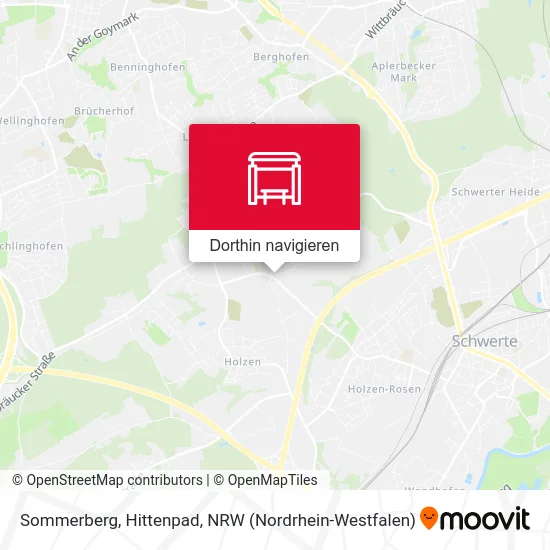 Sommerberg, Hittenpad Karte