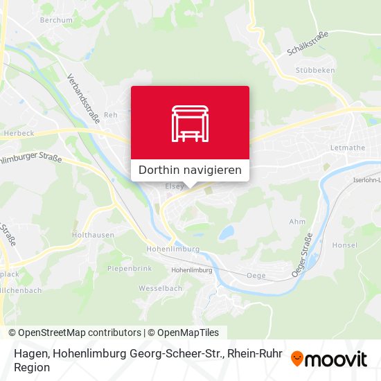 Hagen, Hohenlimburg Georg-Scheer-Str. Karte