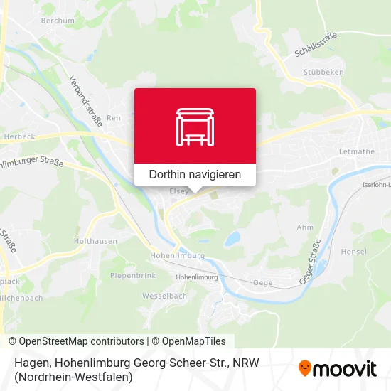 Hagen, Hohenlimburg Georg-Scheer-Str. Karte