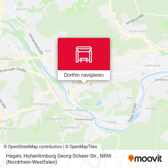 Hagen, Hohenlimburg Georg-Scheer-Str. Karte