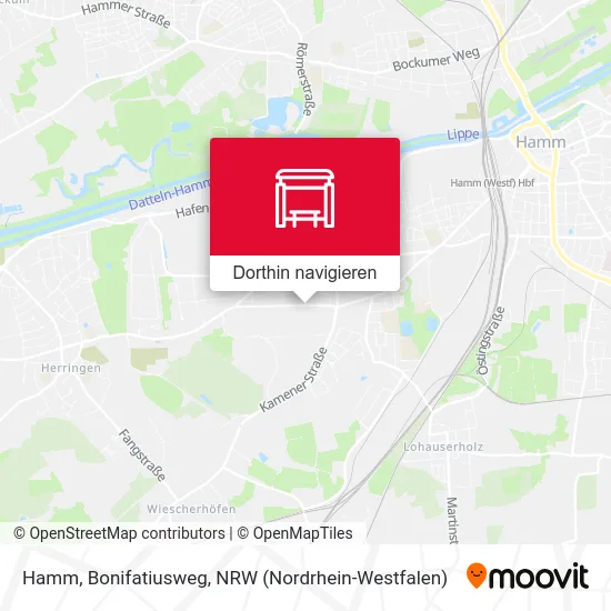 Hamm, Bonifatiusweg Karte