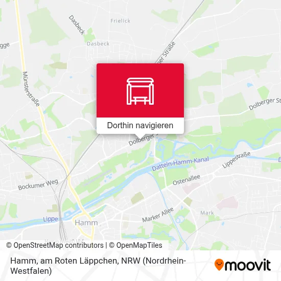 Hamm, am Roten Läppchen Karte