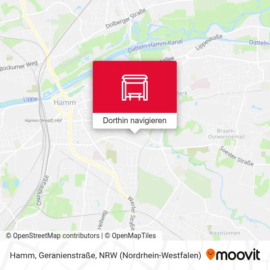 Hamm, Geranienstraße Karte