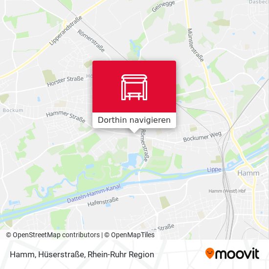 Hamm, Hüserstraße Karte