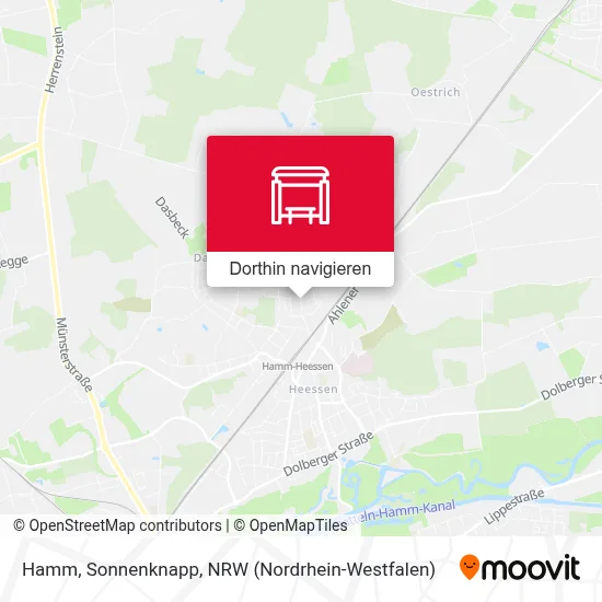 Hamm, Sonnenknapp Karte