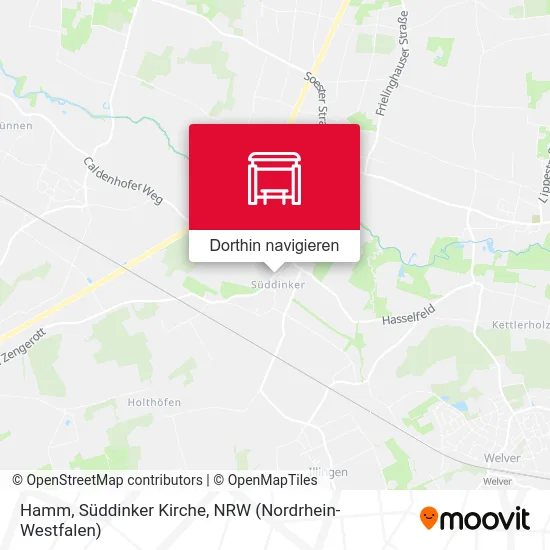 Hamm, Süddinker Kirche Karte