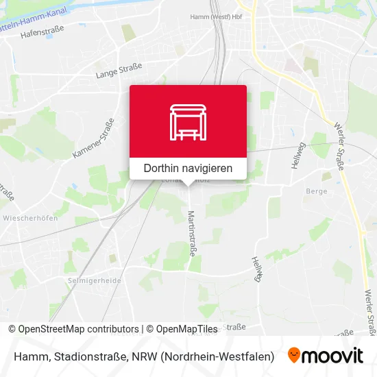 Hamm, Stadionstraße Karte