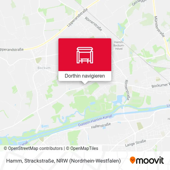 Hamm, Strackstraße Karte