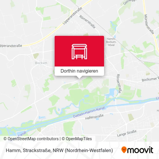 Hamm, Strackstraße Karte
