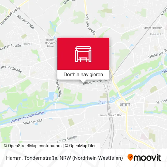 Hamm, Tondernstraße Karte