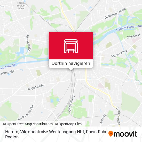 Hamm, Viktoriastraße Westausgang Hbf Karte