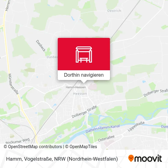 Hamm, Vogelstraße Karte