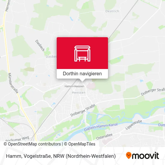 Hamm, Vogelstraße Karte