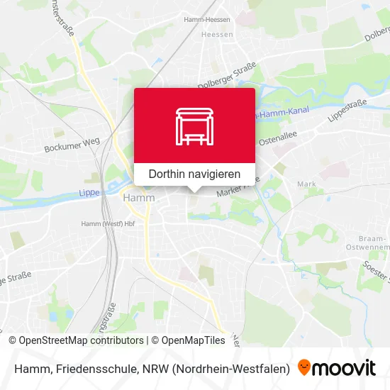 Hamm, Friedensschule Karte