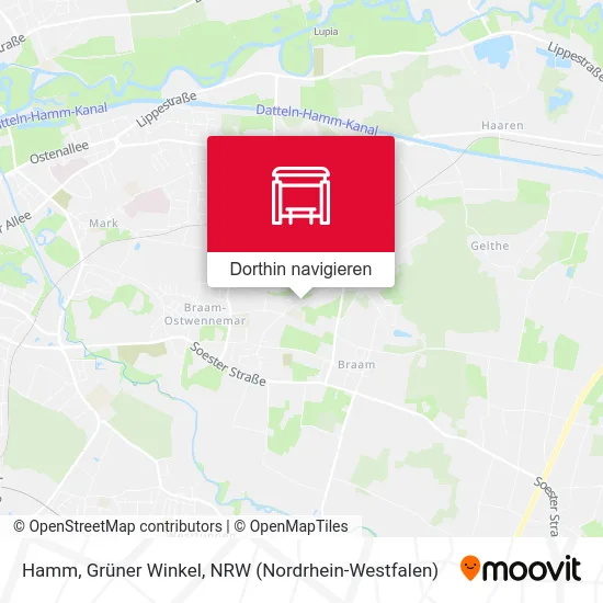 Hamm, Grüner Winkel Karte