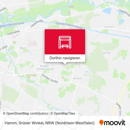 Hamm, Grüner Winkel Karte