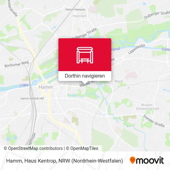 Hamm, Haus Kentrop Karte