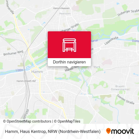 Hamm, Haus Kentrop Karte