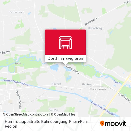 Hamm, Lippestraße Bahnübergang Karte