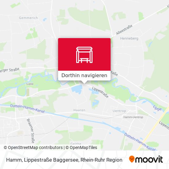 Hamm, Lippestraße Baggersee Karte