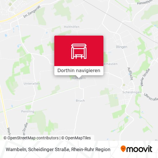 Wambeln, Scheidinger Straße Karte