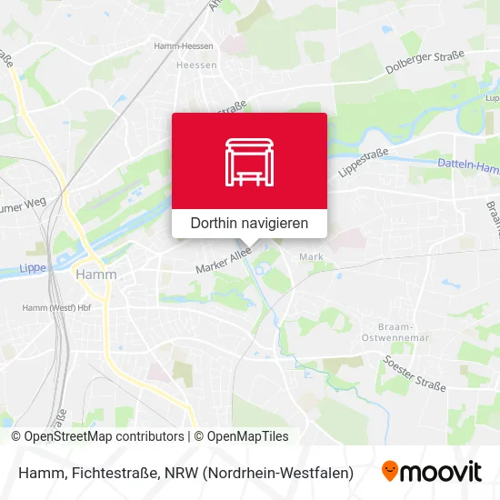 Hamm, Fichtestraße Karte