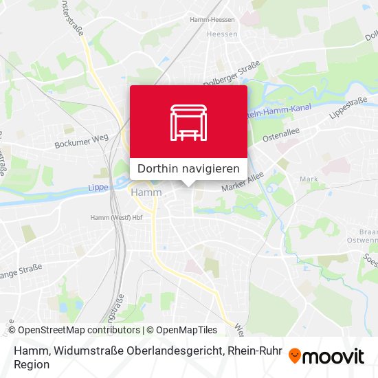 Hamm, Widumstraße Oberlandesgericht Karte