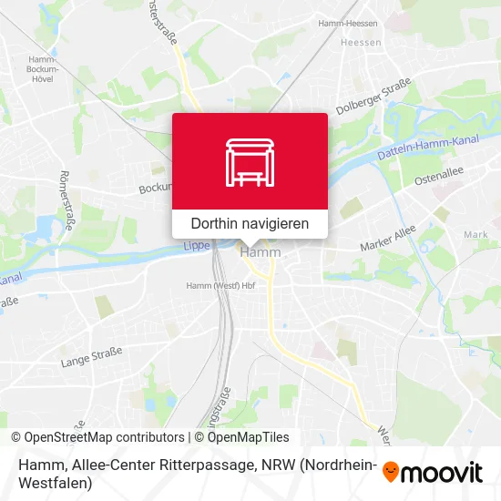 Hamm, Allee-Center Ritterpassage Karte