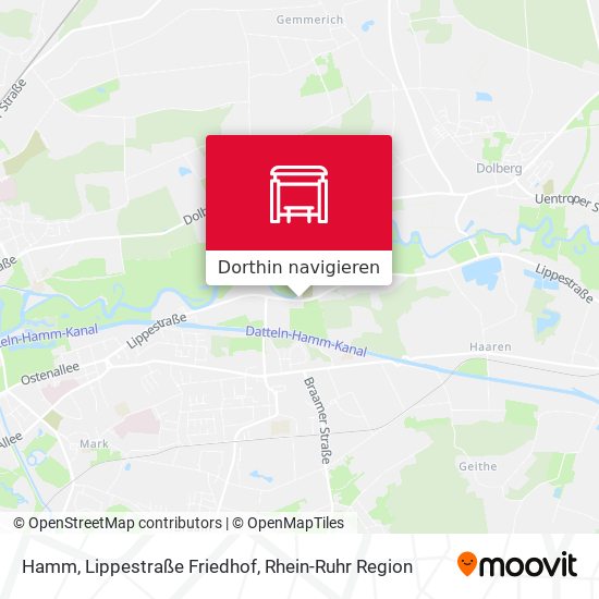 Hamm, Lippestraße Friedhof Karte