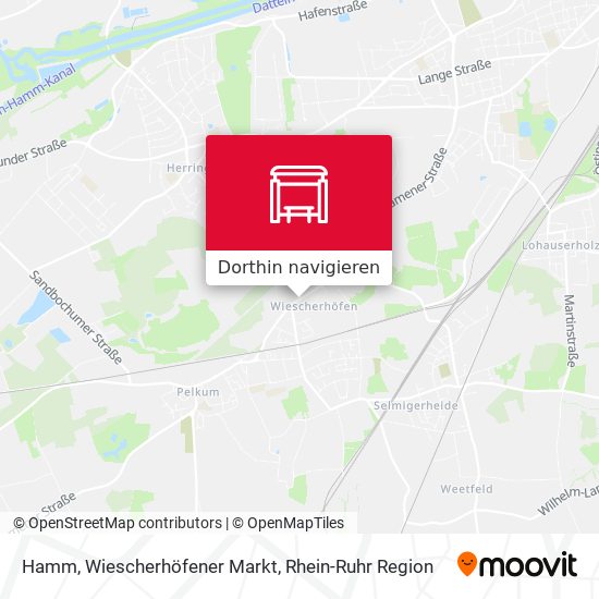 Hamm, Wiescherhöfener Markt Karte