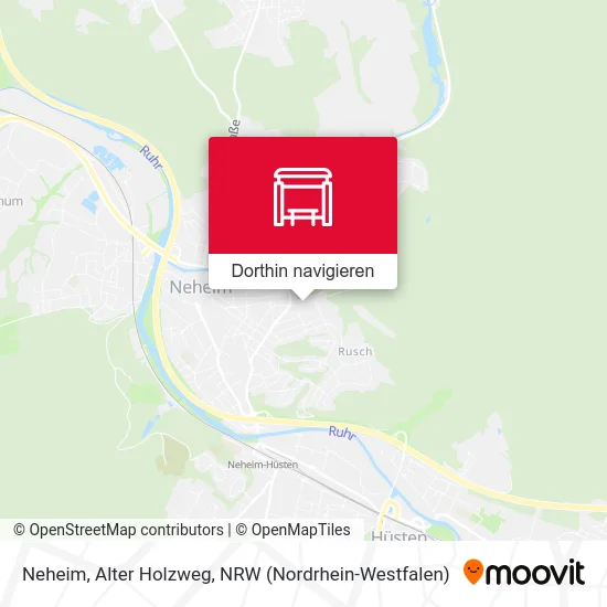 Neheim, Alter Holzweg Karte