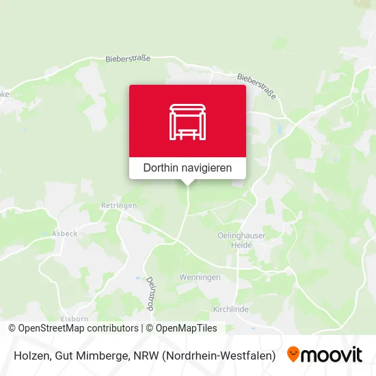 Holzen, Gut Mimberge Karte