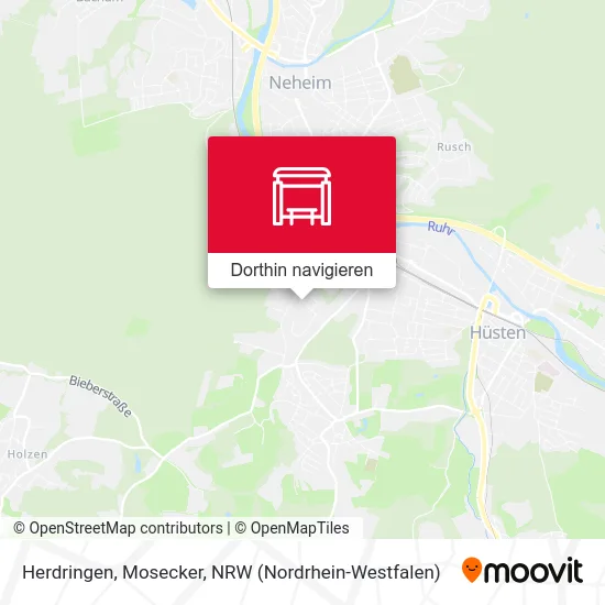 Herdringen, Mosecker Karte