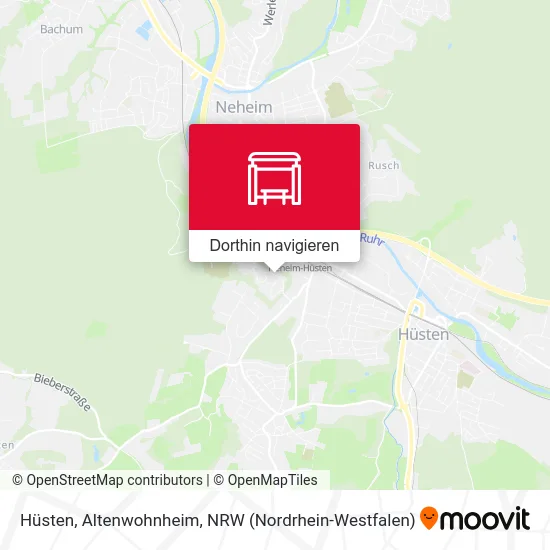 Hüsten, Altenwohnheim Karte