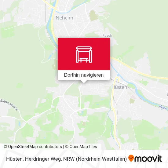 Hüsten, Herdringer Weg Karte