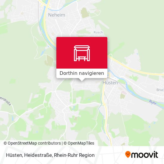 Hüsten, Heidestraße Karte