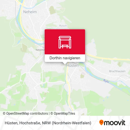 Hüsten, Hochstraße Karte