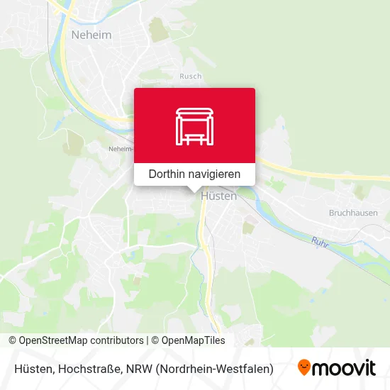 Hüsten, Hochstraße Karte