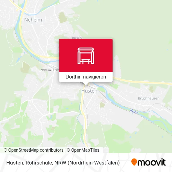 Hüsten, Röhrschule Karte