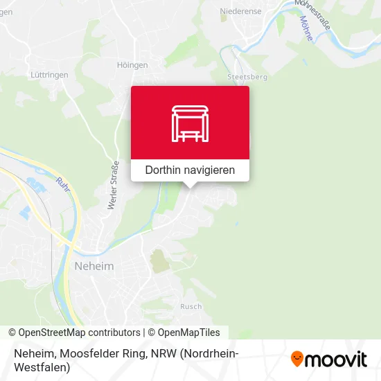 Neheim, Moosfelder Ring Karte