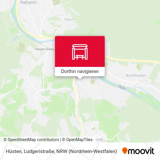 Hüsten, Ludgeristraße Karte