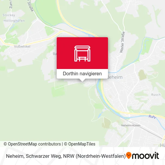 Neheim, Schwarzer Weg Karte