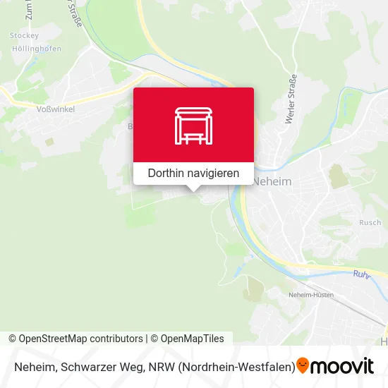 Neheim, Schwarzer Weg Karte