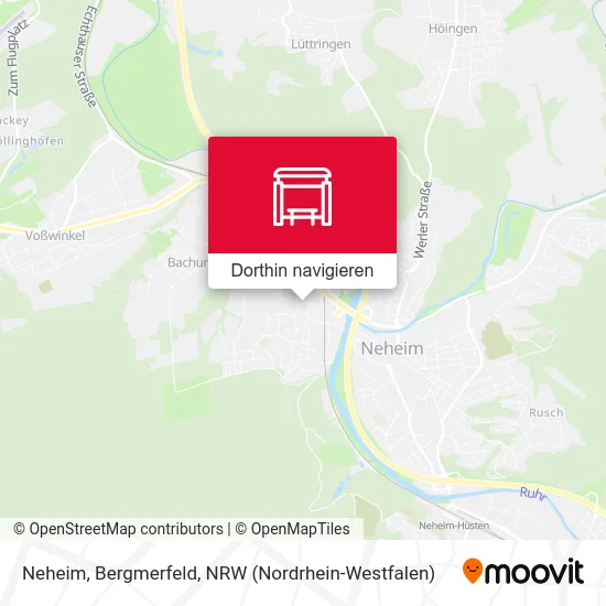 Neheim, Bergmerfeld Karte