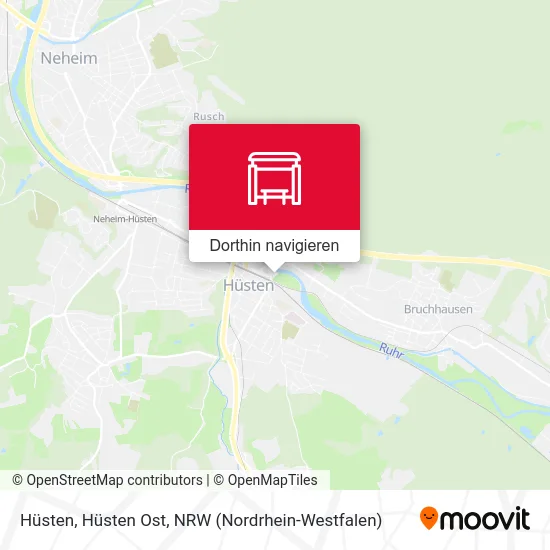 Hüsten, Hüsten Ost Karte