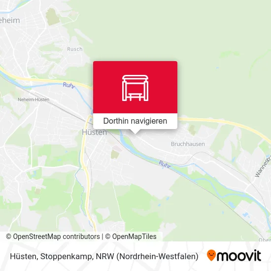 Hüsten, Stoppenkamp Karte