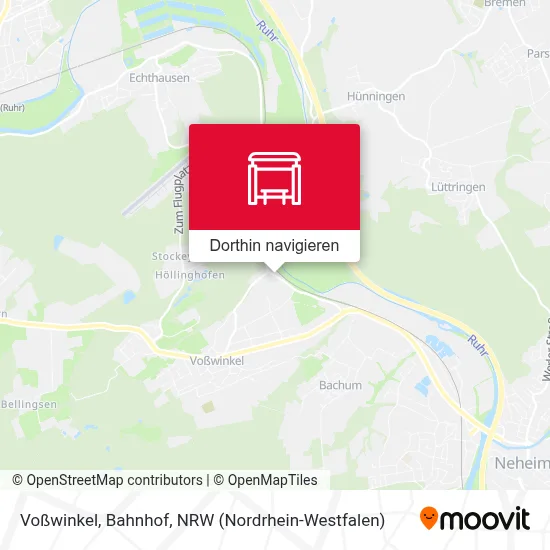 Voßwinkel, Bahnhof Karte